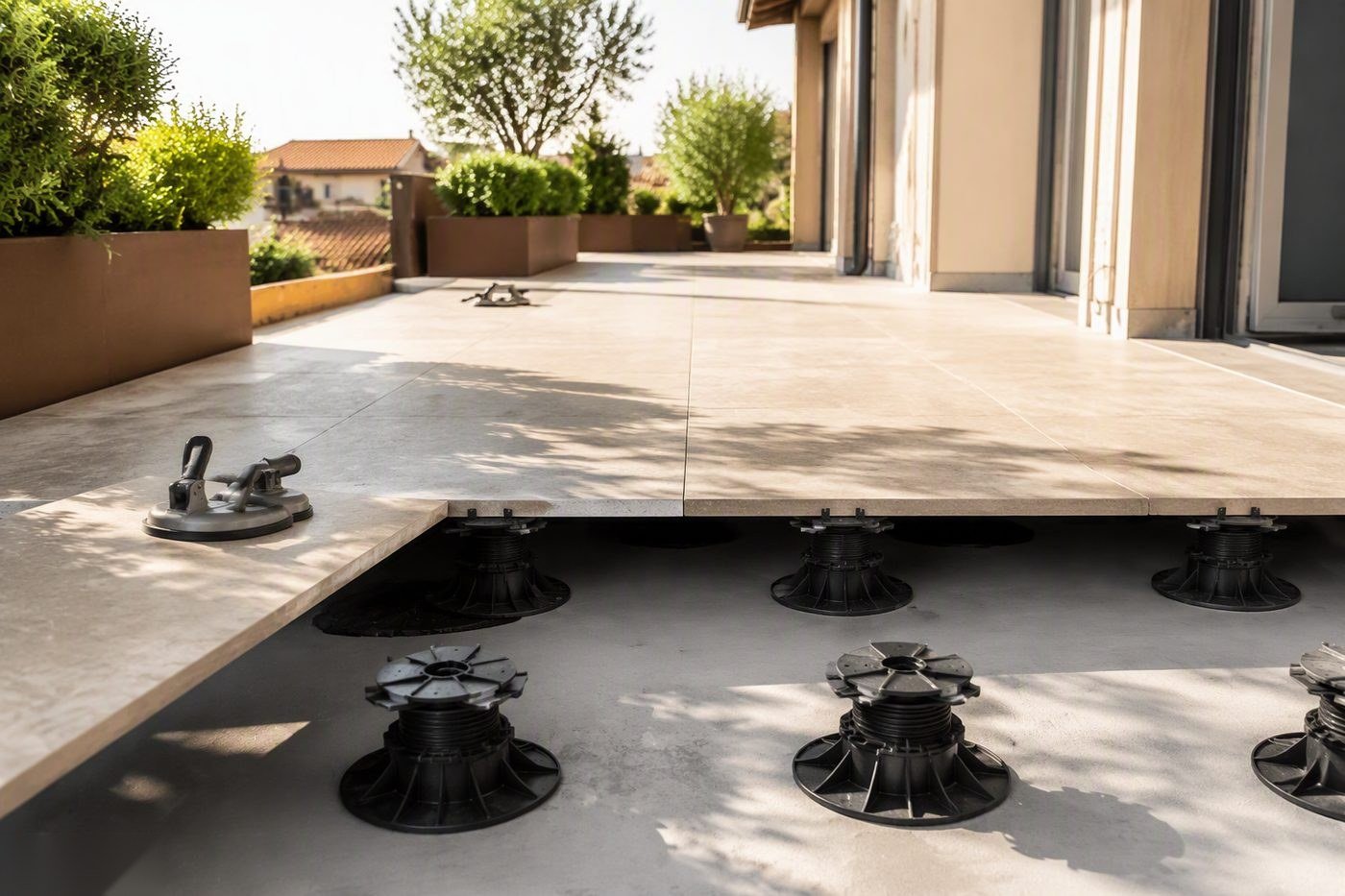 Pavimento Galleggiante Sopraelevato per Terrazzo in Brianza — intervento di Rifacimento Terrazzo Brianza